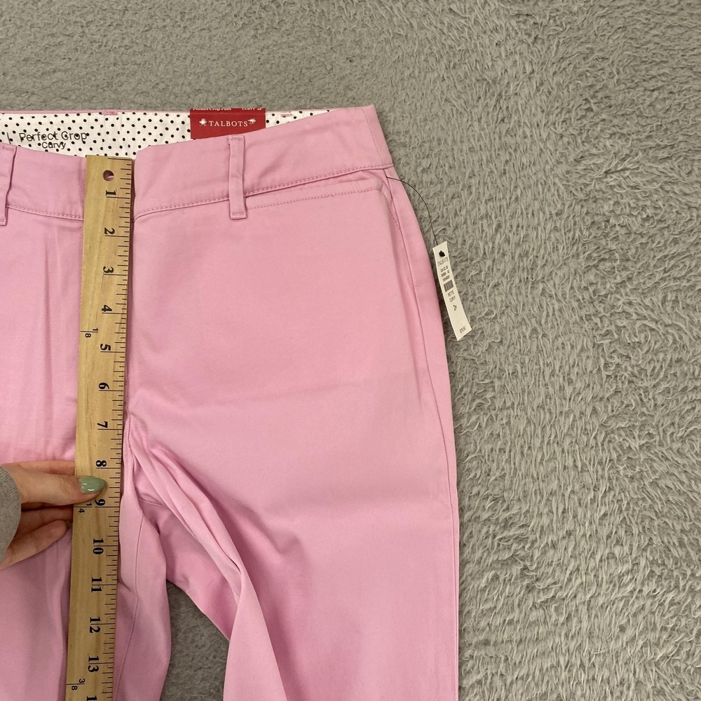 Talbots Perfect Crop Pants Womens 2P Pink Curvy Slim Leg Stretch Twill Ankle‎ - Picture 10 of 16